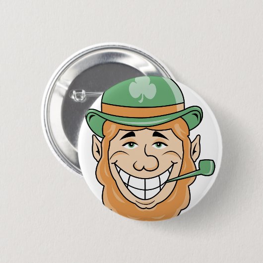 Irish Leprechaun Button (Vorne & Hinten)