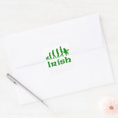 Irish Leprechaun Evolution Quadratischer Aufkleber (Umschlag)