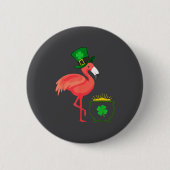 Irish Leprechaun Flamingo St Patricks Day Button (Vorderseite)