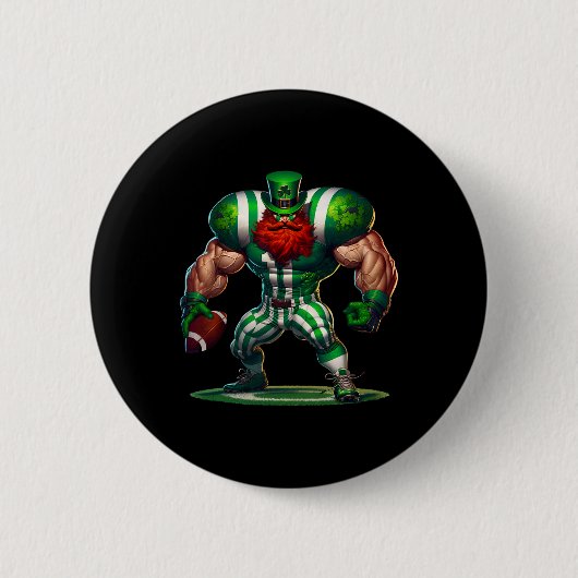 Irish Leprechaun Footll Player Sp Button (Vorderseite)