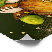 Irish Leprechaun Gnomes and Clovers Happy Birthday Poster (Ecke)