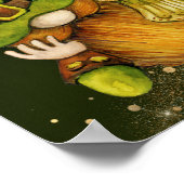 Irish Leprechaun Gnomes and Clovers Happy Birthday Poster (Ecke)