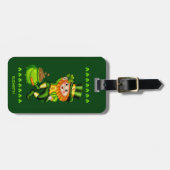 Irish Leprechaun Gold Pot Kleeblatt St Patrick Gepäckanhänger (Vorderseite horizontal)