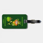 Irish Leprechaun Gold Pot Kleeblatt St Patrick Gepäckanhänger (Rückseite horizontal)