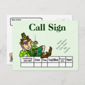 Irish Leprechaun Ham Radio QSL Karte Customize It! (Vorne/Hinten)