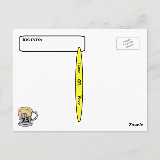 Irish Leprechaun Ham Radio QSL Karte Customize It! (Rückseite)