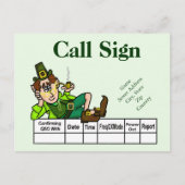Irish Leprechaun Ham Radio QSL Karte Customize It! (Vorderseite)