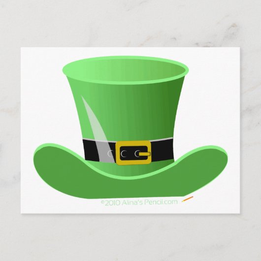 Irish Leprechaun Hat Lucky St. Patrick's Day Postkarte (Vorderseite)