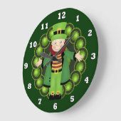 Irish Leprechaun Holiday Wanduhr (Winkel)