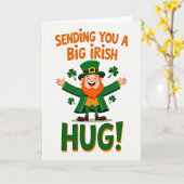Irish Leprechaun Hugs St Patricks Card Karte (Gelbe Blume)