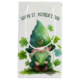 Irish Leprechaun in Kleeblatts Kleine Geschenktüte