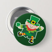 Irish Leprechaun Jig Button (Vorne & Hinten)