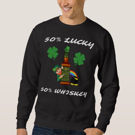 Irish Leprechaun Lucky Charm Whiskey Rainbow Pot O Sweatshirt (Vorderseite)