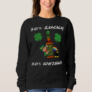 Irish Leprechaun Lucky Charm Whiskey Rainbow Pot O Sweatshirt
