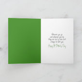 Irish Leprechaun mit Goldmünzen Feiertagskarte (Innenseite)