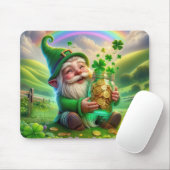 Irish Leprechaun mit Goldmünzen Mousepad (Mit Mouse)
