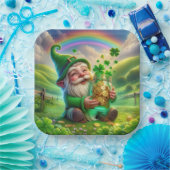 Irish Leprechaun mit Goldmünzen Pappteller (Party)