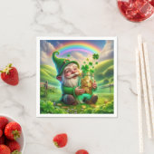 Irish Leprechaun mit Goldmünzen Serviette (Beispiel)