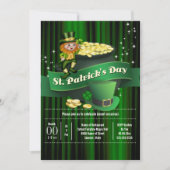 Irish Leprechaun pot gold St Patricks - Feiertag Einladung (Vorderseite)