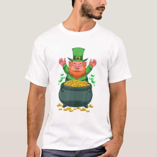 Irish Leprechaun Pot of Gold Ireland St Patricks D T-Shirt (Vorderseite)