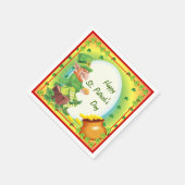 Irish Leprechaun Pot of Gold Napkins Serviette (Ecke)