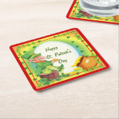 Irish Leprechaun Pot of Gold Rechteckiger Pappuntersetzer (angewinkelt)