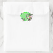 Irish Leprechaun Runder Aufkleber (Tasche)