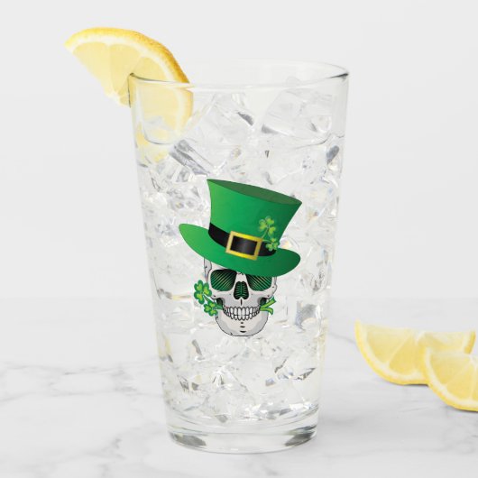 Irish Leprechaun Skull Glas (Vorderseite Ice)