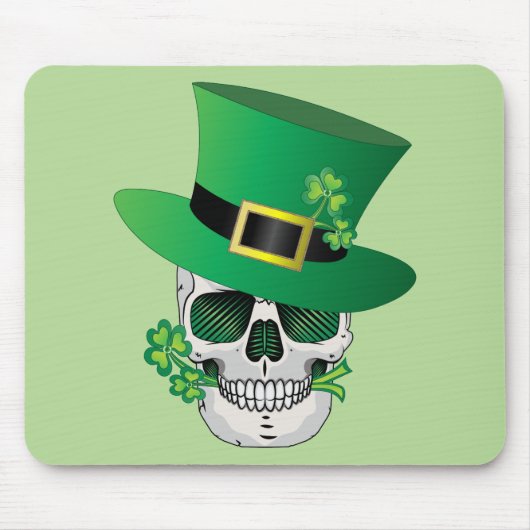 Irish Leprechaun Skull Mousepad (Vorne)