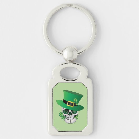 Irish Leprechaun Skull Schlüsselanhänger (Vorderseite)