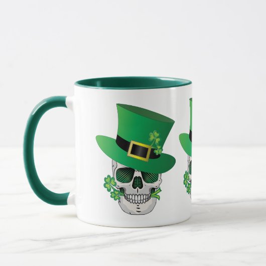 Irish Leprechaun Skull Tasse (Links)