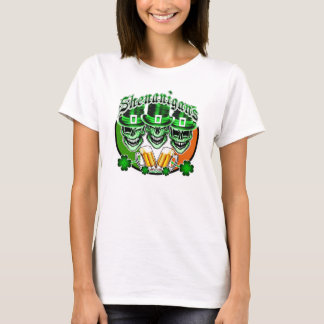 Irish Leprechaun Skulls lachen: Shenanigans T-Shirt
