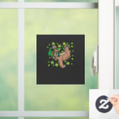 Irish Leprechaun Sloth Shamrock St Patricks Day An Fensteraufkleber (Zuhause)