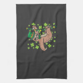 Irish Leprechaun Sloth Shamrock St Patricks Day An Geschirrtuch (Vertikal)