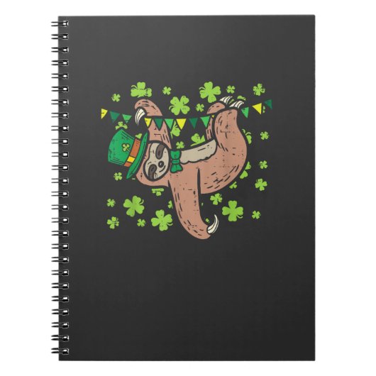 Irish Leprechaun Sloth Shamrock St Patricks Day An Notizblock (Vorderseite)