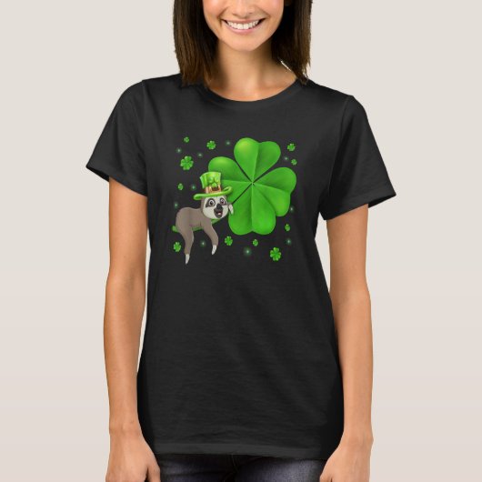Irish Leprechaun Sloth Shamrock St Patricks Day An T-Shirt (Vorderseite)