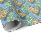 IRISH LEPRECHAUN SQUIRREL FERIENBUCH GESCHENKPAPIER (Rolleneckpunkt)