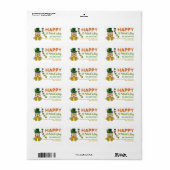 Irish Leprechaun, St Patrick's Day Adressaufkleber (Vorne)