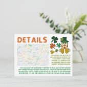 Irish Leprechaun, St Patrick's Day Detail Card Einladung (Stehend Vorderseite)