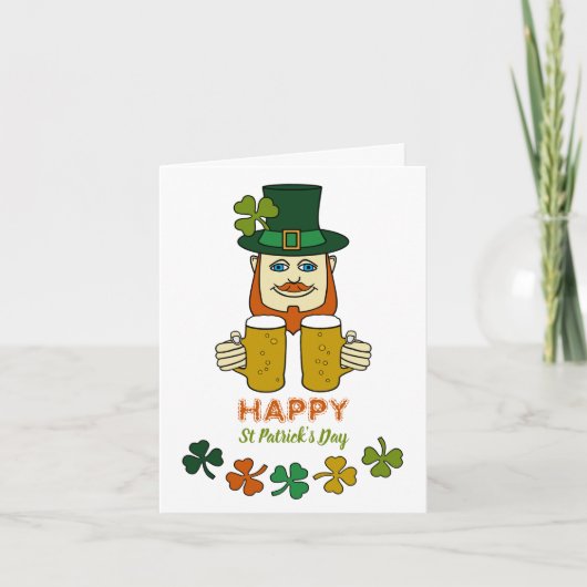 Irish Leprechaun, St Patrick's Day Karte (Vorderseite)