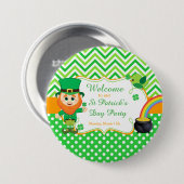 Irish Leprechaun St Patrick's Day Party Button (Vorne & Hinten)