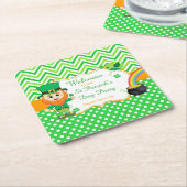 Irish Leprechaun St Patrick's Day Party Rechteckiger Pappuntersetzer (angewinkelt)