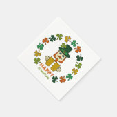 Irish Leprechaun, St Patrick's Day Party Serviette (Ecke)