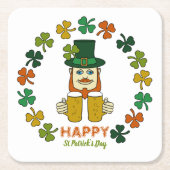 Irish Leprechaun, St Patrick's Day Rechteckiger Pappuntersetzer (Vorderseite)