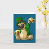 Irish Leprechaun St Patricks Day Shirt Funny Men W Karte (Gelbe Blume)