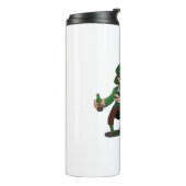 Irish Leprechaun Tossing Lucky Cookies Funny Thermosbecher (Nach links gedreht)