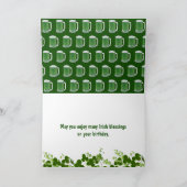 Irish Leprechaun und Bier Karte (Innenseite)