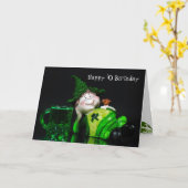 Irish Leprechaun und Bier Karte (Gelbe Blume)