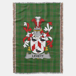 Irish Levett oder Lyvett Coat of Arms Familienwapp Decke