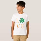 Irish Liebe Clover Kleeblatt Green und Orange T-Shirt (Vorne ganz)